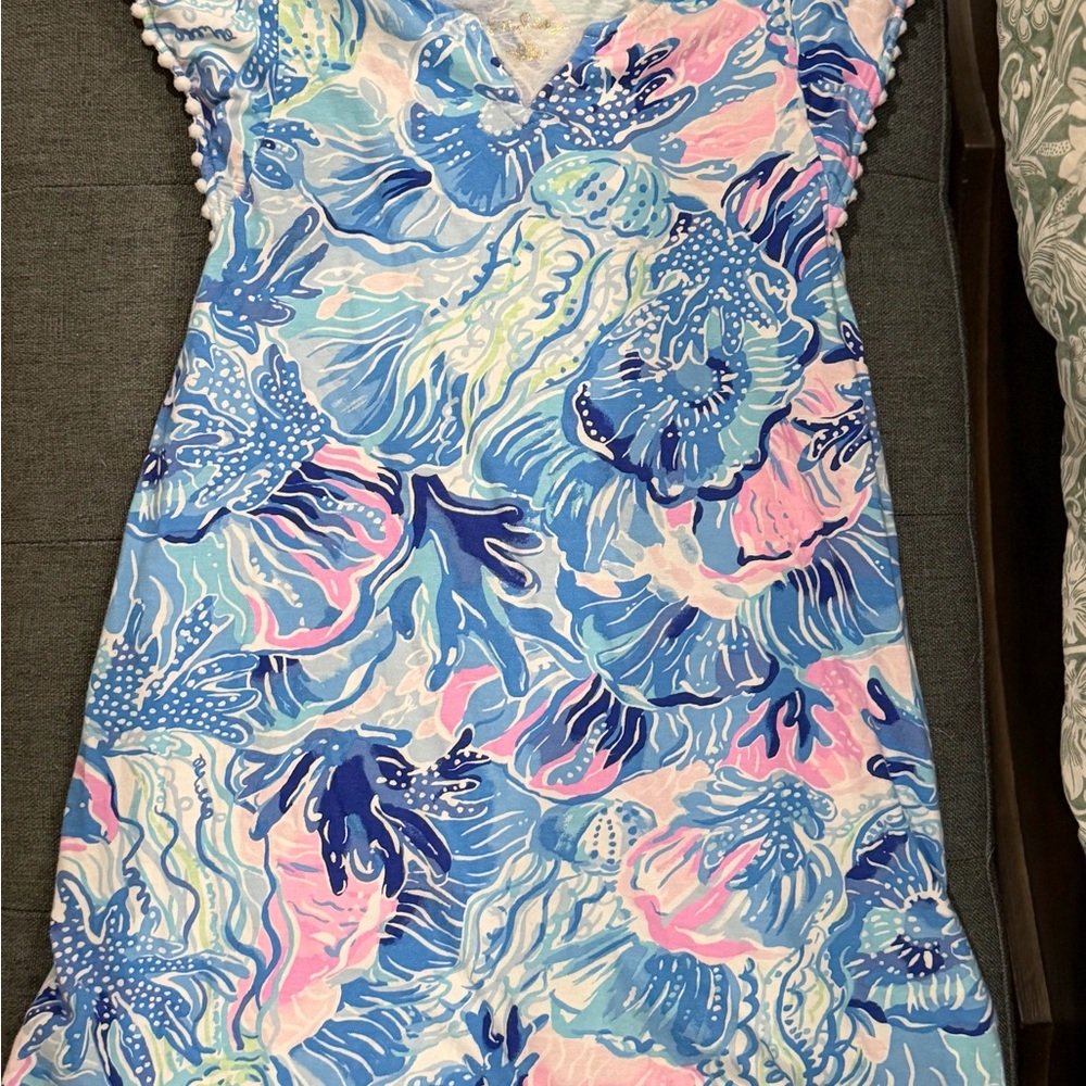 Lilly Pulitzer Blue and Pink Kids Bodysuit
